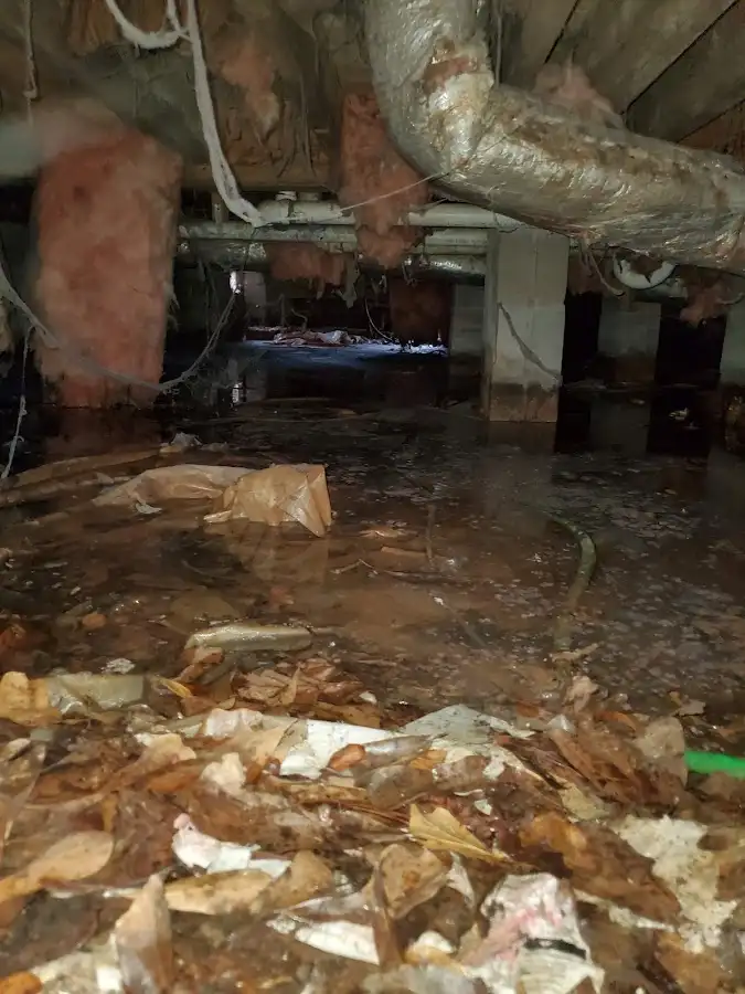 Crawl space flood assessment for Commercial Water Damage Restoration in Andover